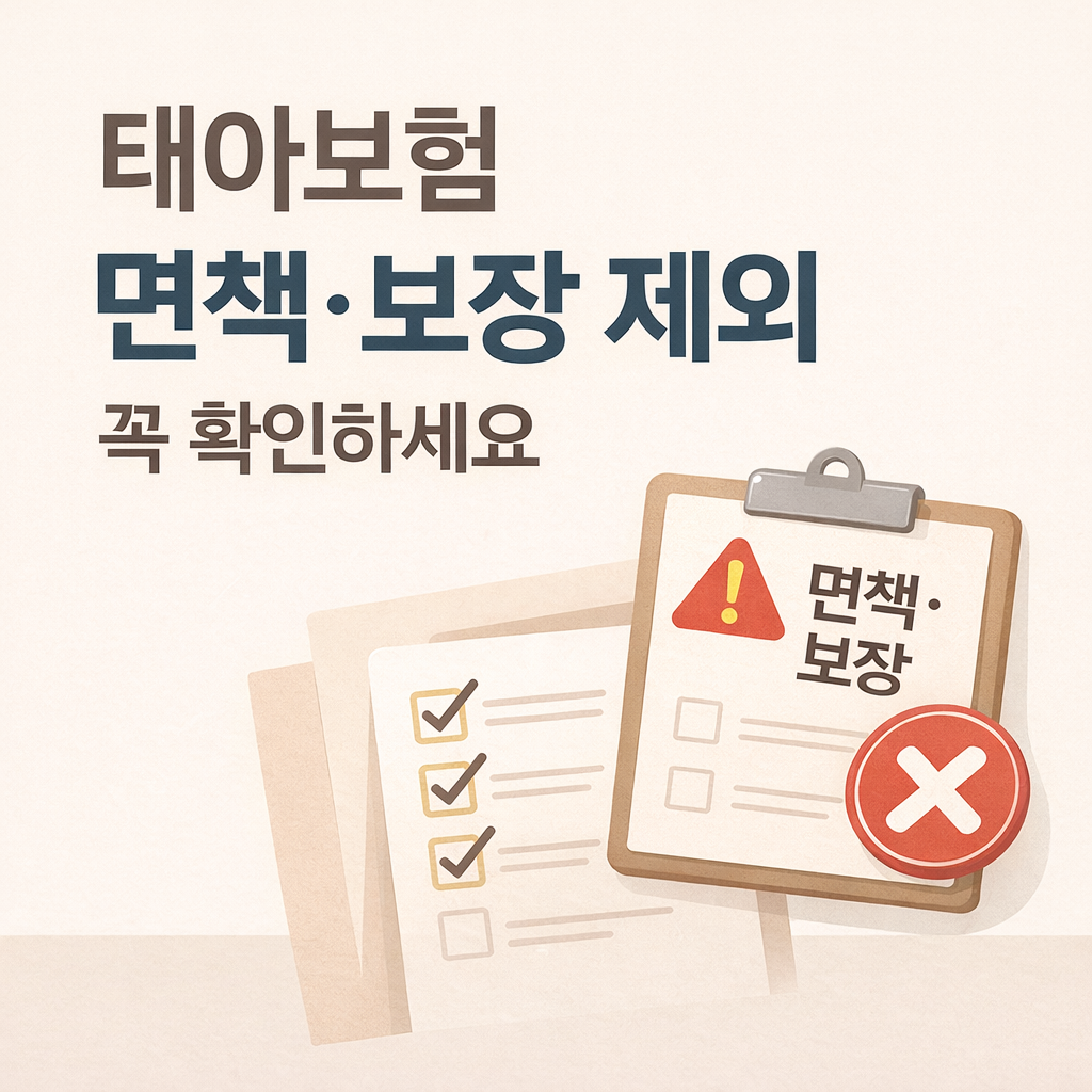 태아보험 면책·보장 제외, 가입 전에 꼭 알아야 할 핵심 정리