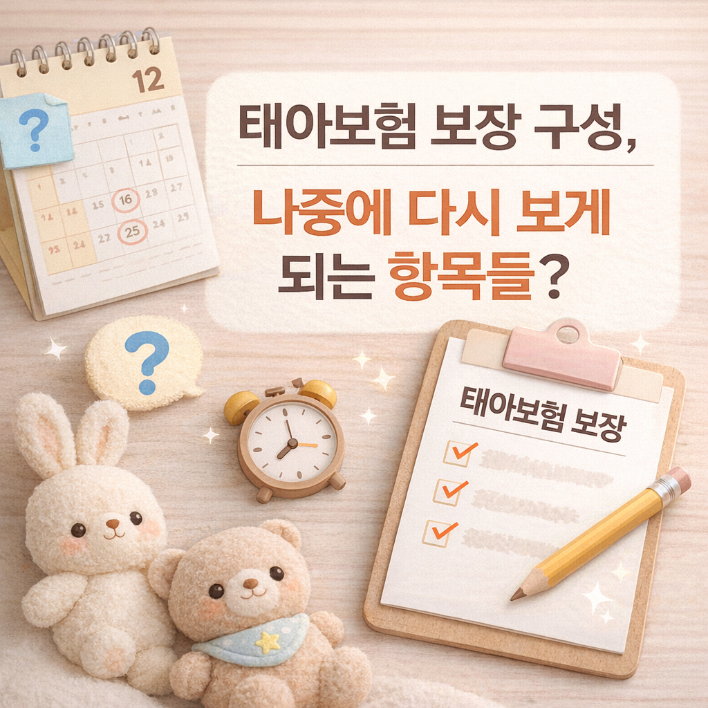 태아보험 보장 구성, 나중에 다시 보게 되는 항목들